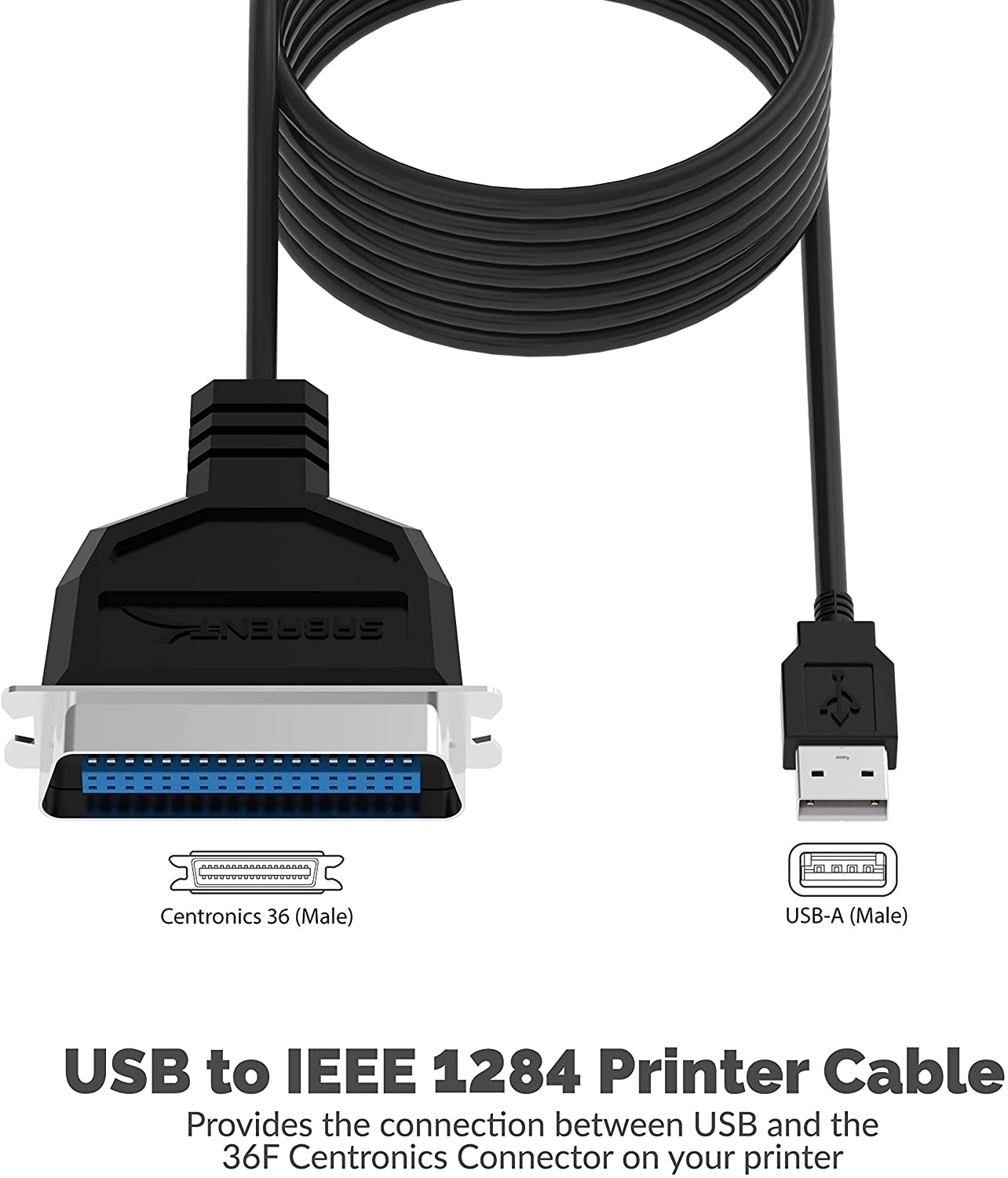 CABLE USB VERS IMPRIMANTE PARALLELE Centronics 36 DACOMEX 151041